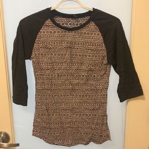 Zumiez Patterned Baseball Tee